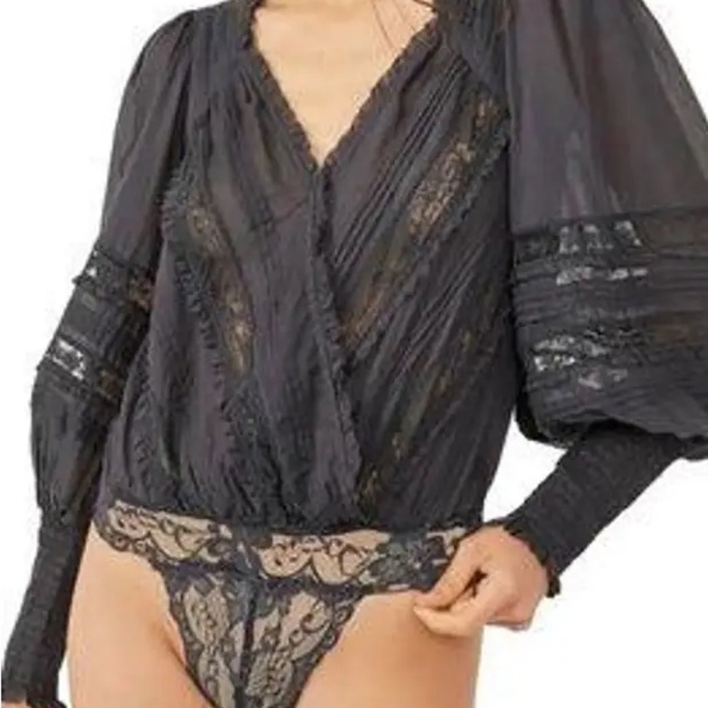 Free People The Eloise Smocked Bodysuit (S)